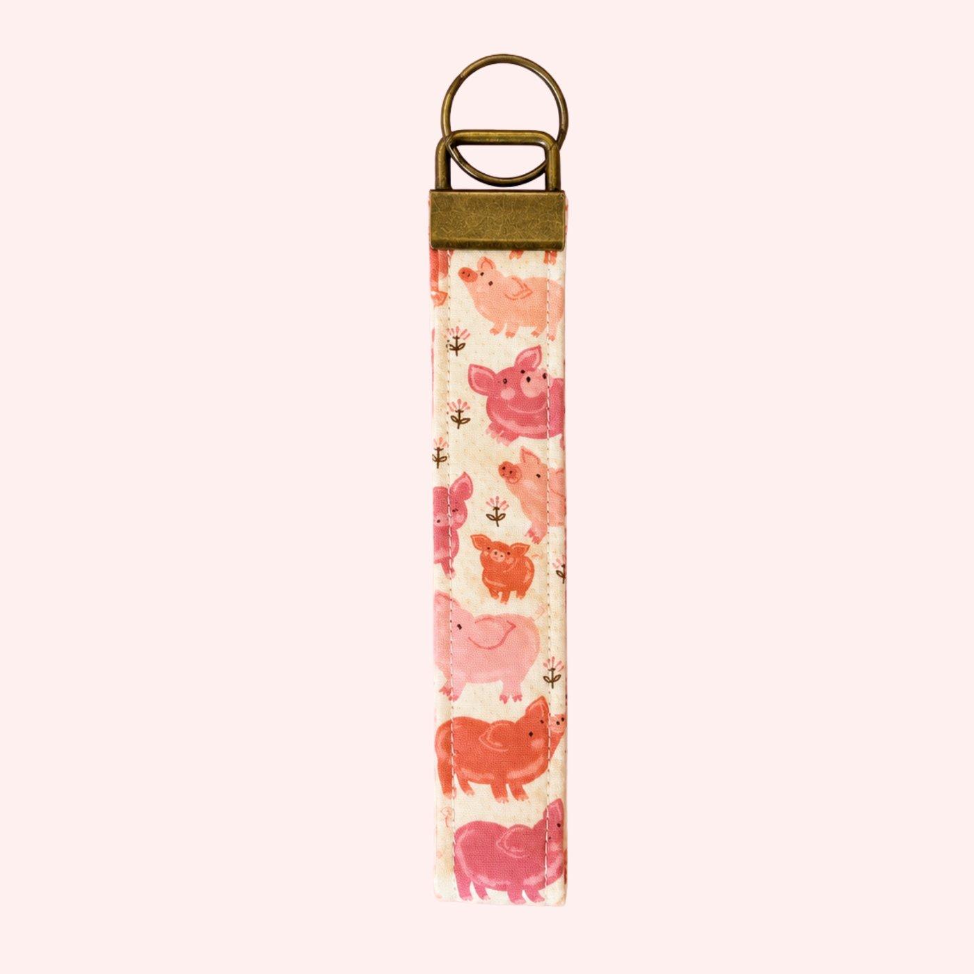 Wristlet Keychain, Pig
